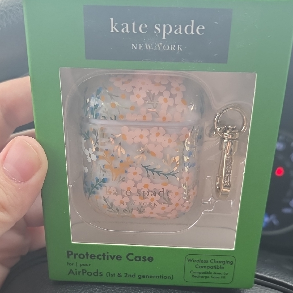 Kate Spade Floral AirPods Case - Pink and Gold